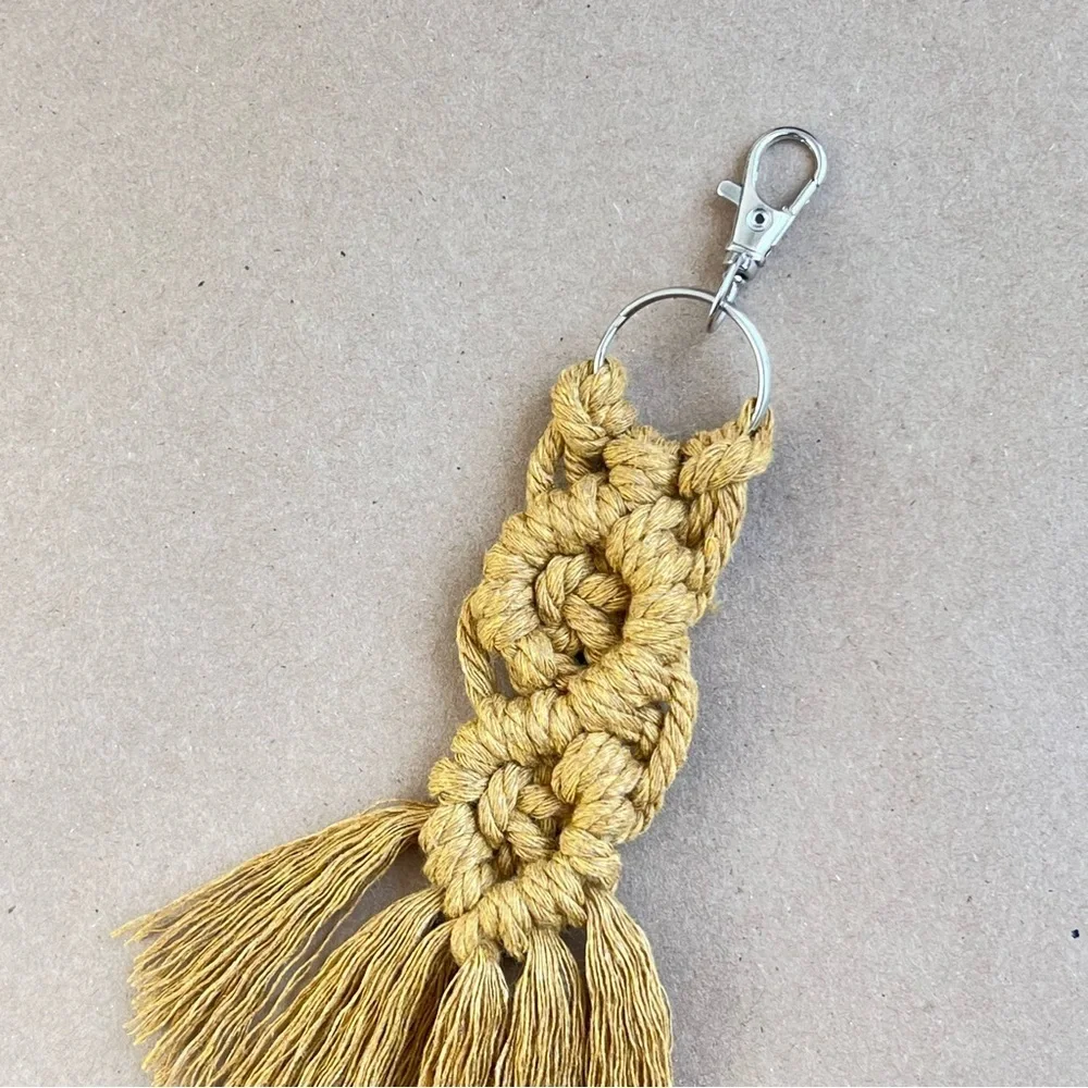 Macrame Keychain Boho Chic Style